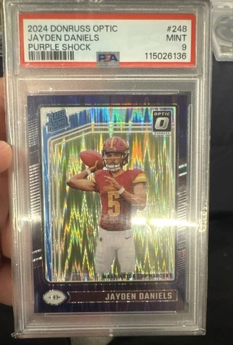 2024 Panini Donruss Optic - Rated Rookie Jayden Daniels #248 Purple Shock Prizm