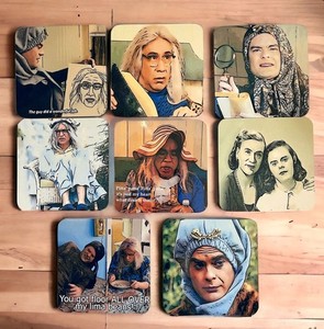 Big Vivvy Little Vivvy Coasters Comedy Documentary Parody Drink Coaster Set