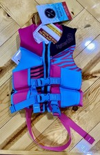 Hyperlite Child Life Vest Jacket Pink Blue Girls USCG Approved 33-55 lbs 