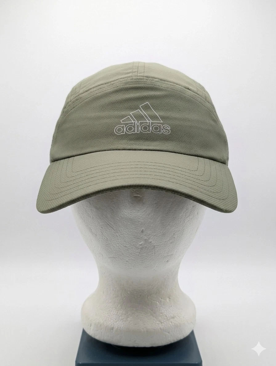 Adidas AEROREADY 5-Panel Runner Hat Olive Green Adjustable Strapback Cap