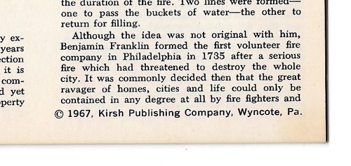 Fire Prevention Guide 2 Booklets Local Volunteer Fire Dept by Schmidt's of Phila - Picture 3 of 4