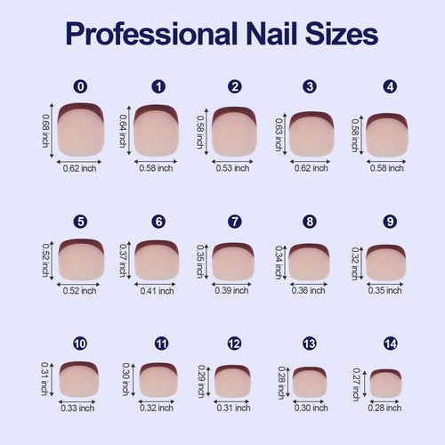 Misssix Press On Toe Nails Short 150Pcs French Toe Nail Tips 5 Colors Square - Picture 6 of 6