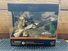 Star Wars The Black Series Speeder Bike Scout Trooper & The Child SEALED Figure