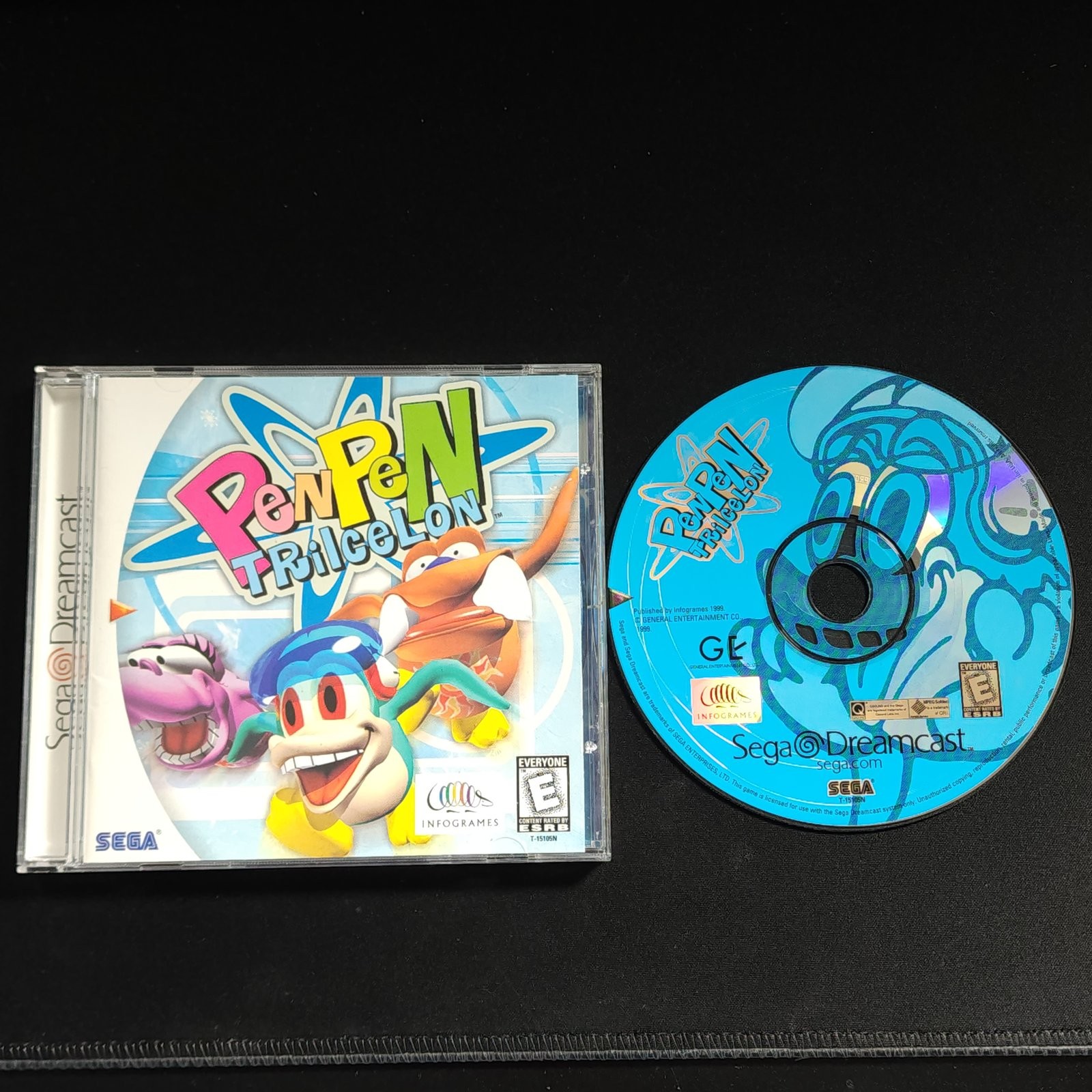 Bolígrafo TriIcelon Sega Dreamcast CIB NTSC-U/C Probado Etiqueta Negra