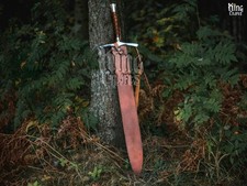 Hand-Forged Full Tang Viking Sword with Sheath – Razor Sharp, Battle Ready.