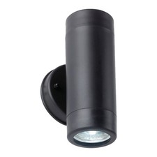 Modern Black Polypropylene Coastal Up Down Twin IP44 Outdoor Wall Light
