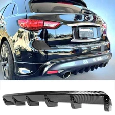 Carbon Fiber Style Car Rear Diffuser Lip For Infiniti FX35 FX37 FX50 FX30d QX70