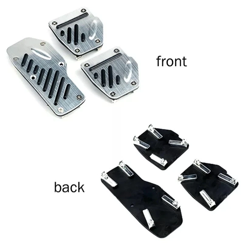 US Car Non-Slip Aluminum Alloy Pedal Pads Manual Transmission Brake Pedal Covers - Image 3 of 4