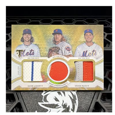 #ad Topps 2018 Triple Threads Relic Combo deGrom Syndergaard Matz Mets RCC JNS 9 $175.00