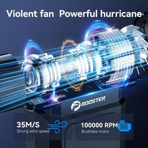 BOOSTER W01 Dust Blower Electric 100000 RPM 3 Speed Level Cordless PC Laptop Car - 第 6/24 張圖片