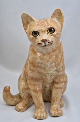 Winstanley Limited Edition Pottery Millennium Ginger Cat 99/200 Glasaugen