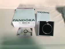 Pandora Bracciale Rigido con Chiusura a Doppio Cuore argento 925 nuovo misura 19