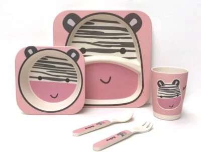 ANA BABY 5-teiliges Kinder-Dinner-Set - umweltfreundlich & biologisch abbaubar