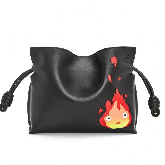 ショルダーバッグ・ポシェット LOEWE FLAMENCO MINI FISH CLUTCH IN NAPPA Mini Flamenco clutch in nappa calfskin Black - LOEWE