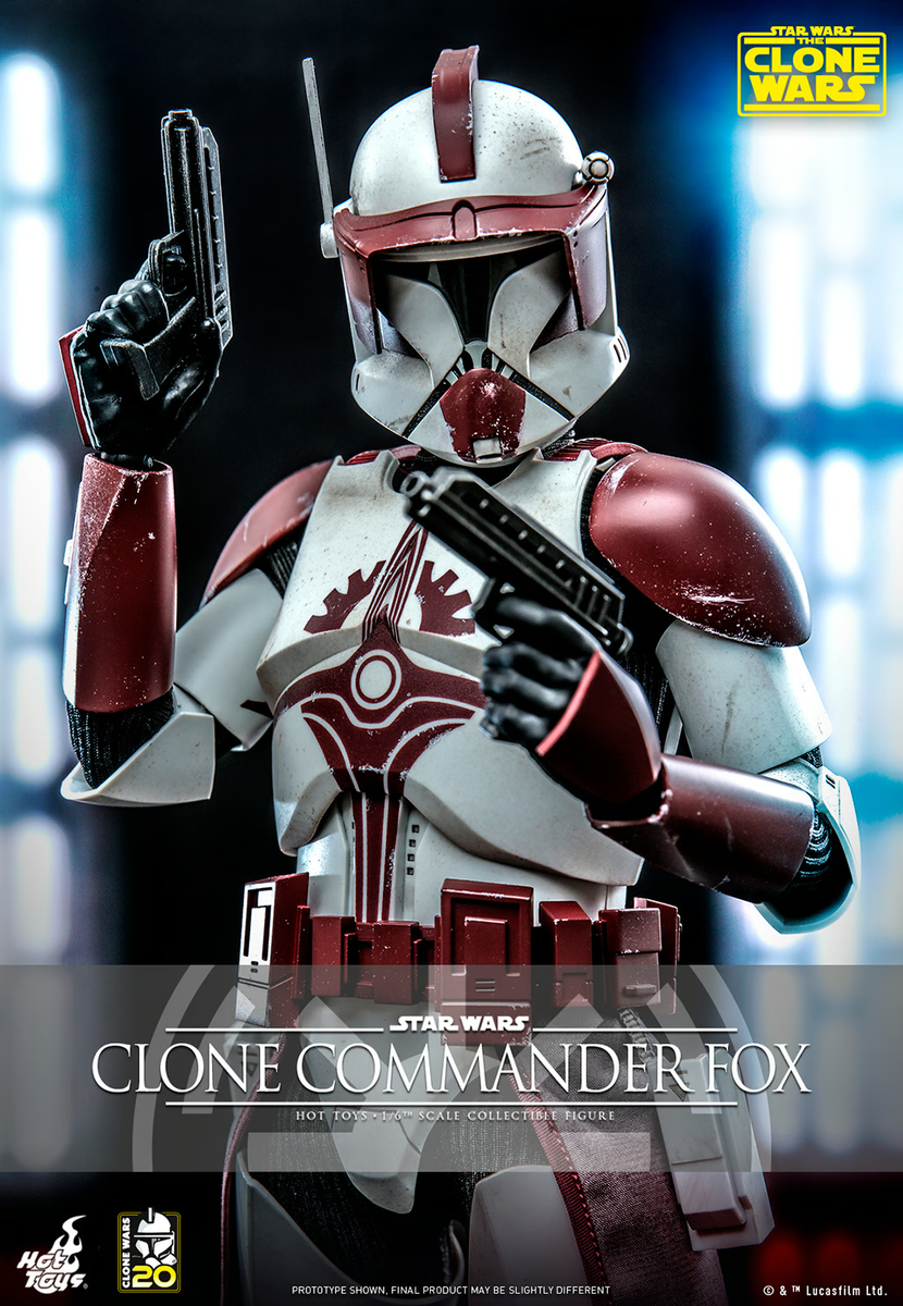 1/6 Star Wars Clone Wars Clone Commander Fox Figure Hot Toys
