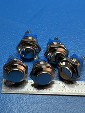5 New 16mm 2 Pin Normally Open  Momentary NO Metal Push Button Switch For Anyuse