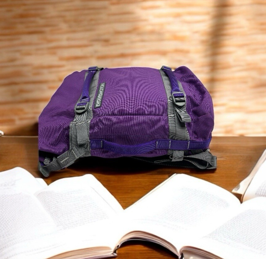 NWT EvolvedMotion Purple Roll Top Backpack Yoga Hiking Travel Bag Evolved Motion EmPack OG Backpack 30 Liter Hiking Travel  main image 2