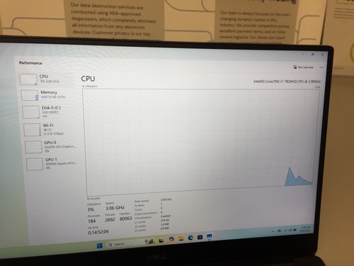 Dell Precision 5520 15.6"(500GB SSD,Core i7 7th Gen.2.90GHz, 8GB RAM WIN 11 PRO - Picture 6 of 21