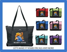 POOH TIGGER & EEYORE PERSONALIZED NAME TOTE PURSE DIAPER SPORTS GYM TRAVEL BAG