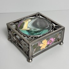 Vintage Magnifying Glass with Hand-Painted Floral Design   Decorative Metal Fram