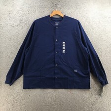 Cherokee Workwear Professionals WW360 Mens 3XL Blue Snap Front Jacket NEW