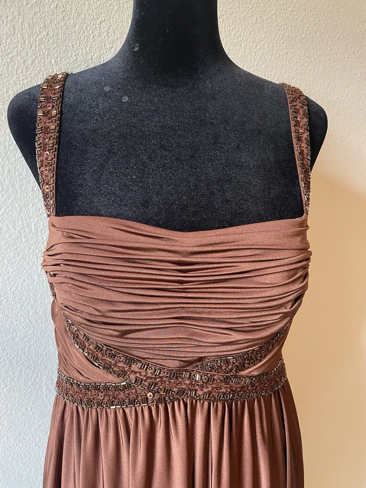 vintage beaded adrianna papell dress size 8 - Image 3 of 4