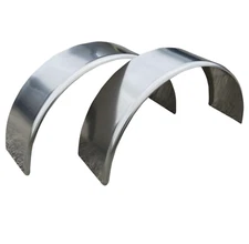 2-Pack Aluminum Round Smooth Trailer Cargo Fender 10" X 36" X 18"