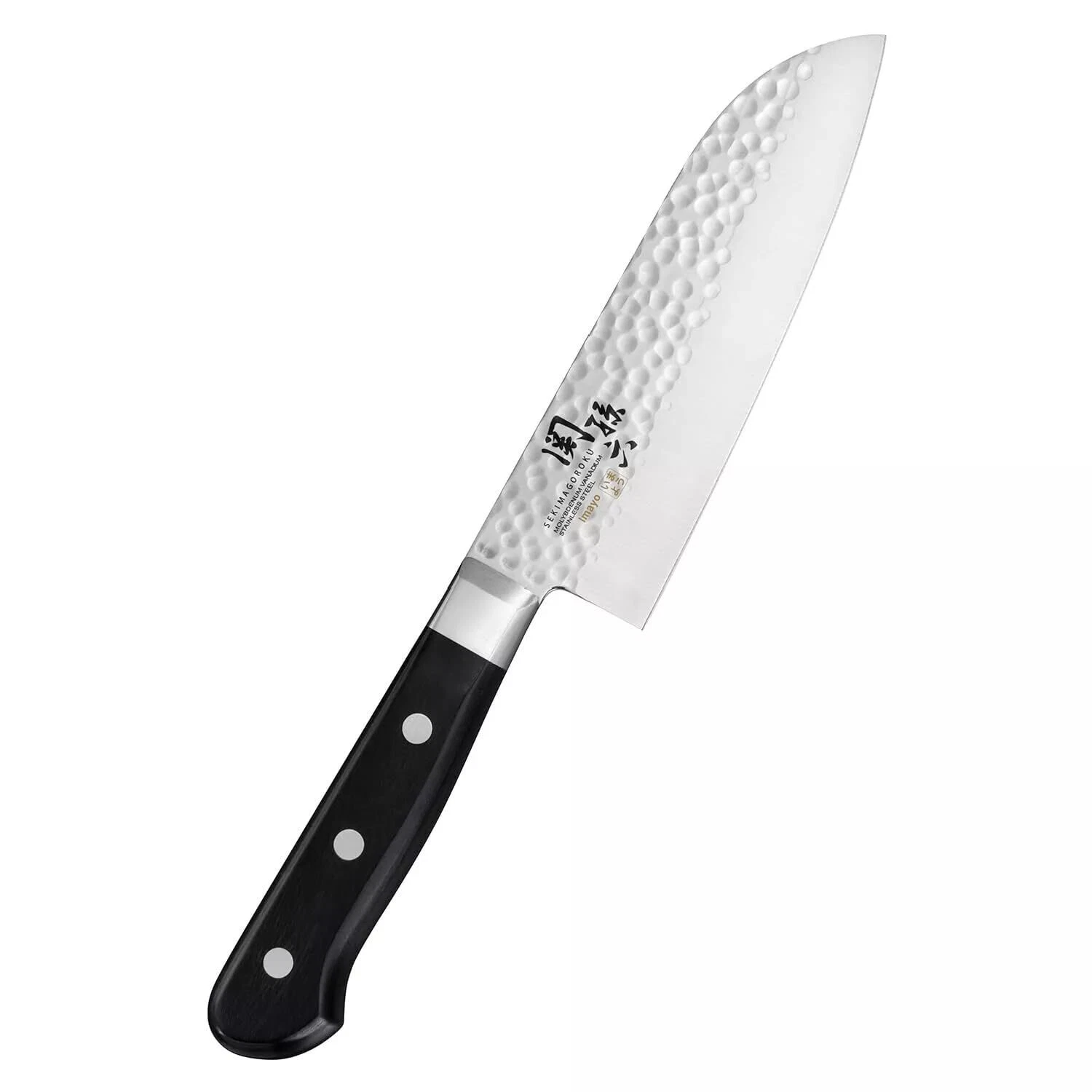 KAI Chef's Santoku Kitchen Knife 5.7"/145mm Hammered Stainless AB5457 Japan