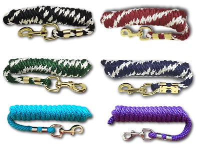 PFERDELINIS Pferde Führstrick Anbindestrick mit Karabiner, Strick für Pferde 2,5 m Länge