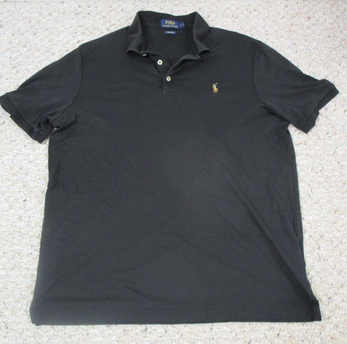 Polo Ralph Lauren Camicia Vestibilità Classica Grande Uomo Nera Multicolore Pony