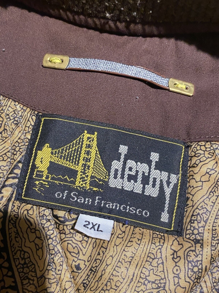 Derby Of San Francisco Mens XXL Chocolate Brown Bomber