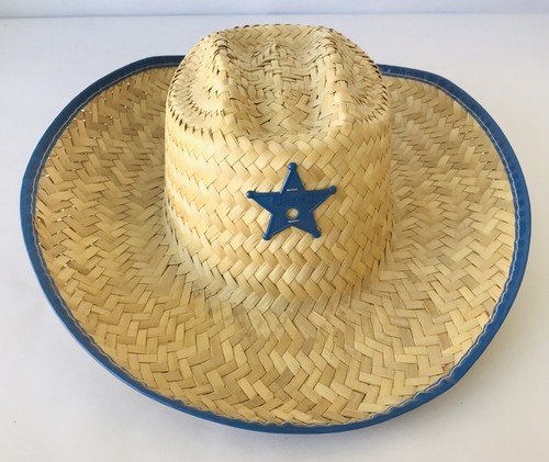 Straw Cowboy Sheriff Hat Western 