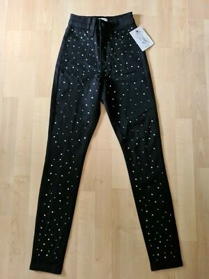 AP Blue by Aphrodite Womens Skinny Denim Jeans Starry Night High Rise Black Sz 3