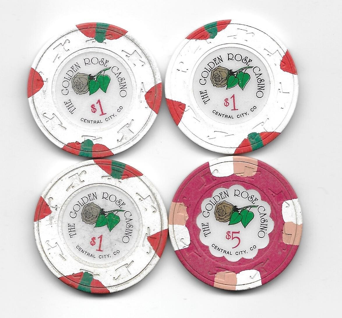 Colorado Casino Chip Set of 4 Golden Rose Casino Central City Closed 1999 eBay