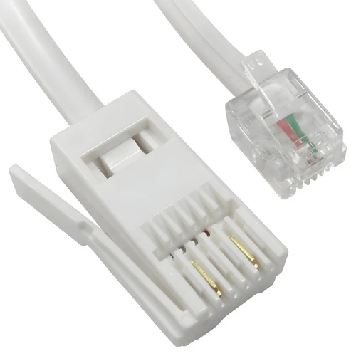 Two Wire RJ11 Male to BT Male Cable 6P2C 2-Pin Landline Cord Fax ADSL Modem