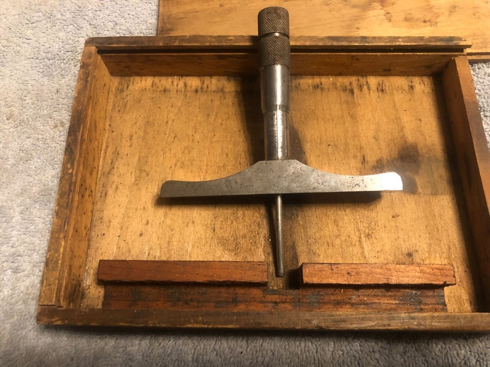 Brown & Sharpe No. 607 Depth Micrometer Gauge Gage Machinist Tool 0-3 ...