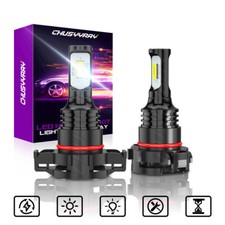 5202h16 Led Fog Light Bulbs 6000k Xenon White 8000lm High Power Pair