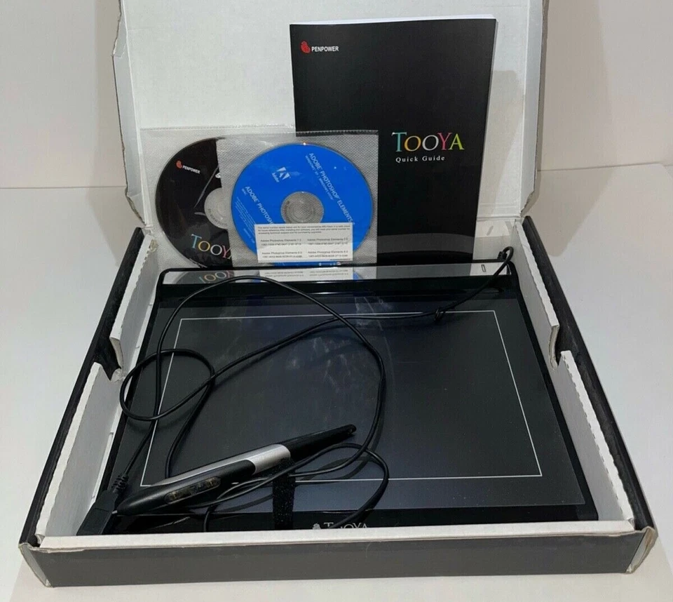 Pre-Owned Tooya Pro Professional Graphic Tablet Adobe Elements 7 Slim USB W/ Pen - Image 3 of 3