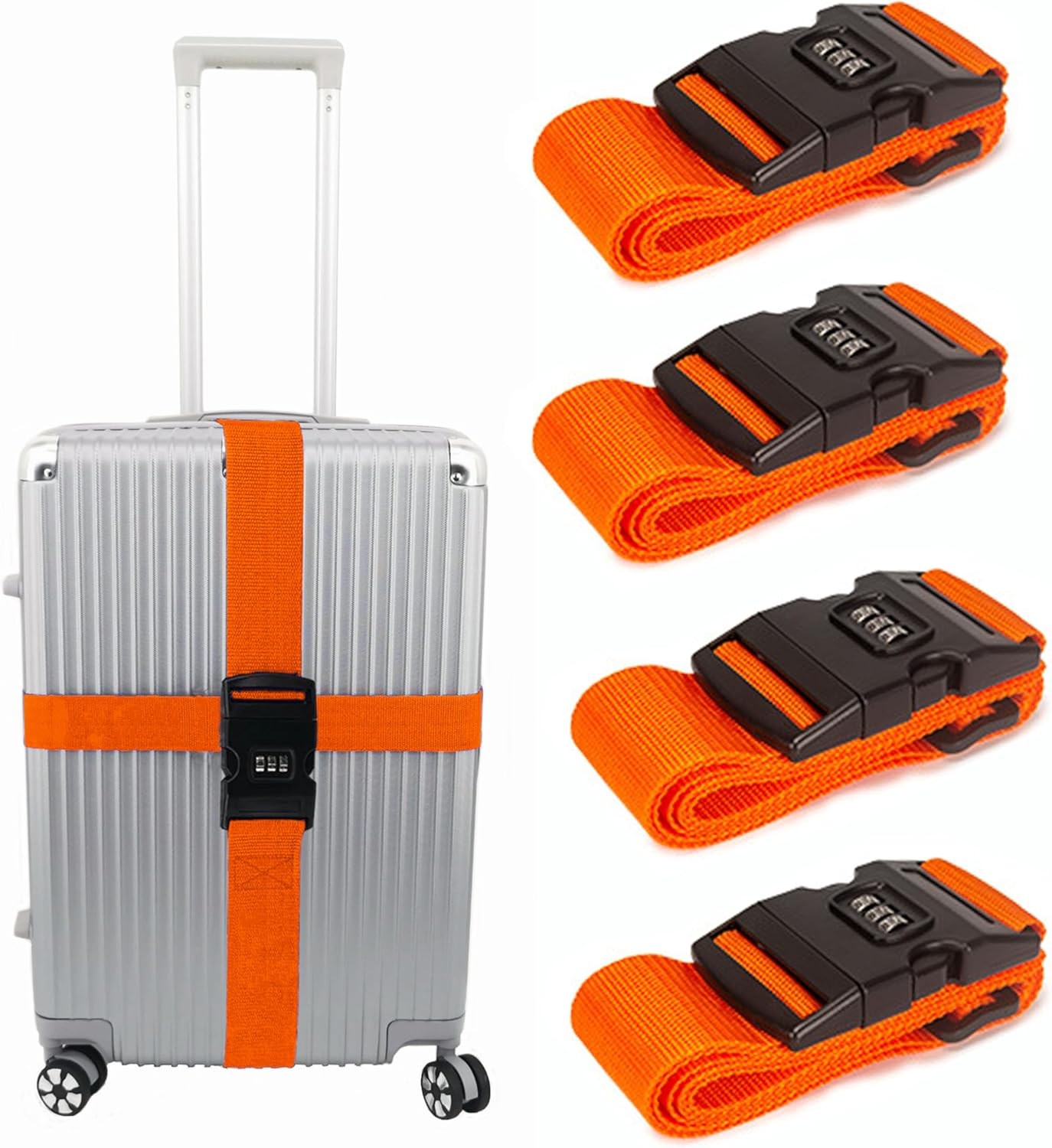 Straps For Suitcases Tsa Approved, Travel Belt With Combination Lock, Ad