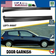 Set Left Right Door Garnish Trim Pillar Sash For Honda Civic 92-95 72470sr3003