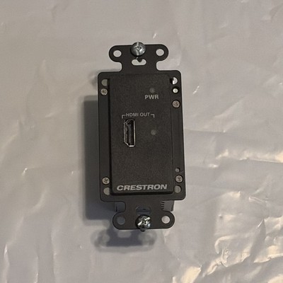 Crestron HD-RX-101-C-1G-E-B-T DM Lite  Receiver Extender Wall Plate Black