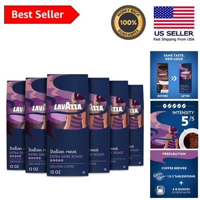 Gran Selezione Italian Roast - 6 Pack of 12oz Dark Roast Coffee, Intensity 5/5