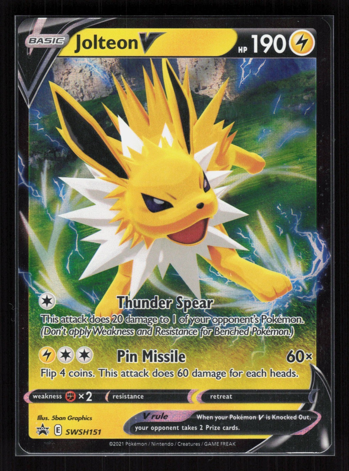 Jolteon V - Holo Promo Pokemon SWSH: Sword & Shield Promo Cards SWSH151 NM