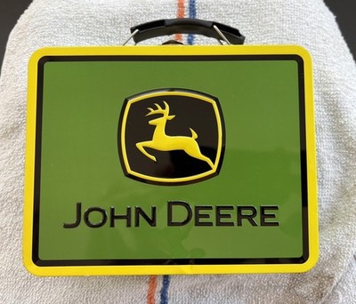 John Deere Metal Lunch Box Vintage free shipping  collectible