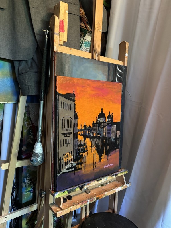 Dawn Venice, Acrylic on Canvas 16 X 20