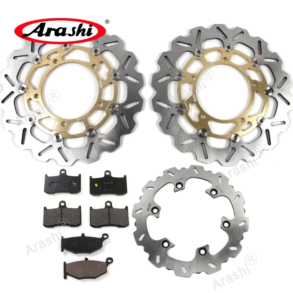 For Suzuki B-KING 1300 2008-2010 GSX1300BK Front Rear Brake Rotor + Brake Pads - Image 2 of 4