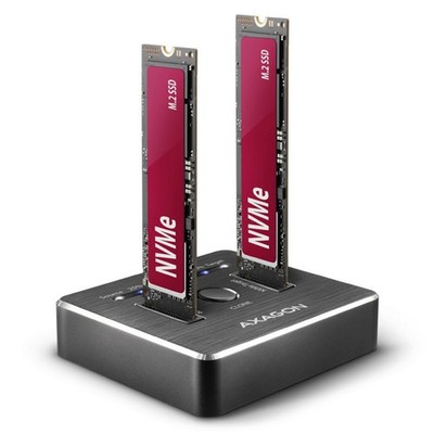 AXAGON ADSA-M2C NVMe    Festplatten-Dockingstation  mit Clone-Funktion
