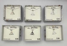 Lot of 6 Brand New In Box Harry Potter Deathly Hallows Sterling Silver Necklace