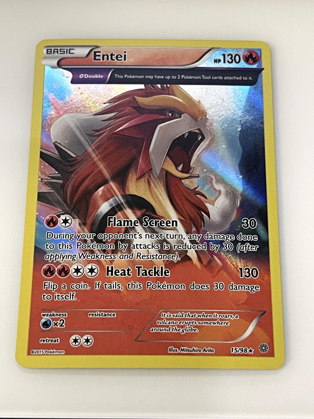 Entei 15/98 Holo Rare Ancient Origins Pokemon Holo Near Mint