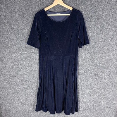 Lands' End Dress Women M Medium Blue Sheath Midi Velvet Short Sleeve Casual | eBay Lands' End Dress Women M Medium Blue Sheath Midi Velvet Short Sleeve Casual | eBay